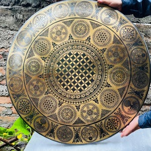 Authentic Tibetan Gong High Quality Authentic AUM Gong handmade in Nepal - Meditation, Yoga, Sound Healing, Sound Bath Gong,Chakra Balancing