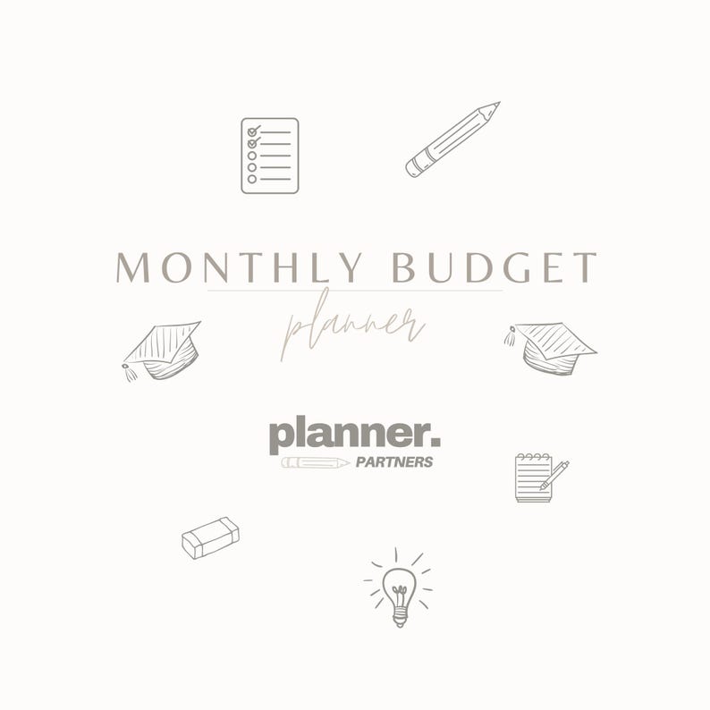 デジタル月次予算プランナー、iPad および Android デジタル プランナー、GoodNotes プランナー、デジタル 学生オーガナイザー 画像 3