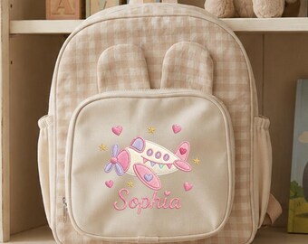 Personalized Kids Portrait Backpack, Custom Name Preschool Bag,Toddler School Backpack,Birthday Gift for Kids,Embroidered backpack ERD-MJ410