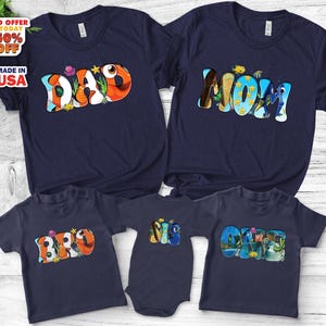 Finding Nemo Family T-Shirt, Disney Family Matching Shirt, Disney Father Day Shirt, Mom Dad Son Shirt, Disney Family Trip Shirt C-11042315