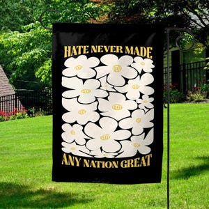 Subtle Anti Flag, Fv(k Trump Garden Flag, Feminist Gifts, Anti Maga, Political Garden Flag, Pro Choice Flag, Subtle Flower Anti Sign JCKU22