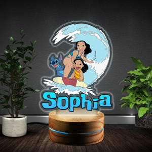 Personalized Moana Nightlight,How Far I&#39;ll Go, Disney Custom Bedside Lamp,Great Gift Kids Birthday,Nursery Room Decor, Gift for Her C1EZ19