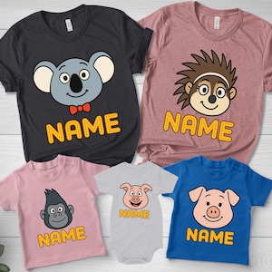 Custom Sing Movie Matching Shirt, Sing Pig Birthday, Sing Family Halloween Costume Tee, Sing Birthday Party Boy Girl Kids JCOU17
