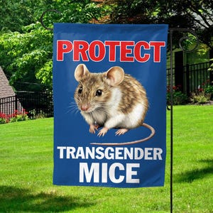 Protect Trans Mice Garden Flag Political, Anti Maga Flag , Progressive Liberal, Social Justice Flag , Human Rights Flag BZDS04