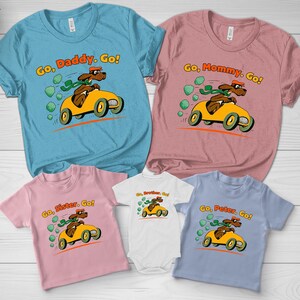 Cartoon Go Dog Go Birthday Shirt, Go Dog Go Birthday Theme Party, Family Matching Shirt, Personalized Gift For Birthday D1E131