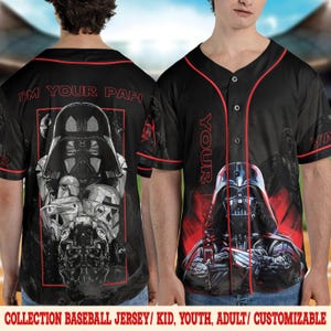 Darth Vader Star Wars Baseball Jersey, Galaxy’s Edge, Star Wars Day Trip Outfit for Men Women, Jedi Team Matching Baseball Jersey Tee NGPI19