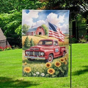 Water Color Patriotic Garden Flag, Spring Garden Flag, Summer Garden Flag,Entry Flag,Yard Decor,Housewarming Gift,4th of July Flag JCNO13