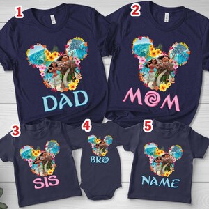 Moana Birthday Shirt, Disney Princess Family Shirt, Custom Moana Party Tee, Mom Dad Disney Trip Shirt, Maui Moana 2 Birthday Tee NGNY09