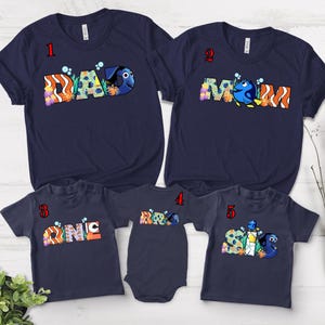 Finding nemo birthday shirt, Disney birthday shirt, finding nemo family matching shirts, Mom Dad Shirt, Disney kids white shirt N-23022322