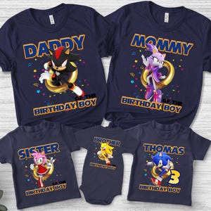Custom Sonic Birthday Shirt, Sonic The Hedgehog Characters Shirt, Sonic Ring And Friends Shirt, Sonic Family Matching Shirt NGP519