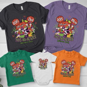 Disney Mickey&#39;s Not So Scary Halloween Party 2025 Shirts, Custom Halloween Family Matching Shirt, Mickey Minnie Halloween Tee,  BZHT23