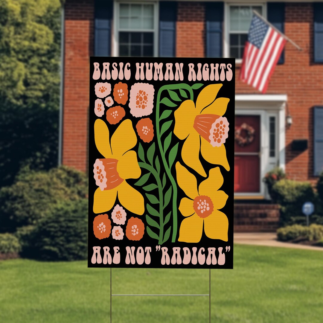 Protect Human Rights Sign Human Rights Sign Political Sign for Democrat, Equality Womens Right ...