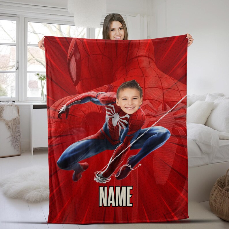Spiderman Blanket With Face