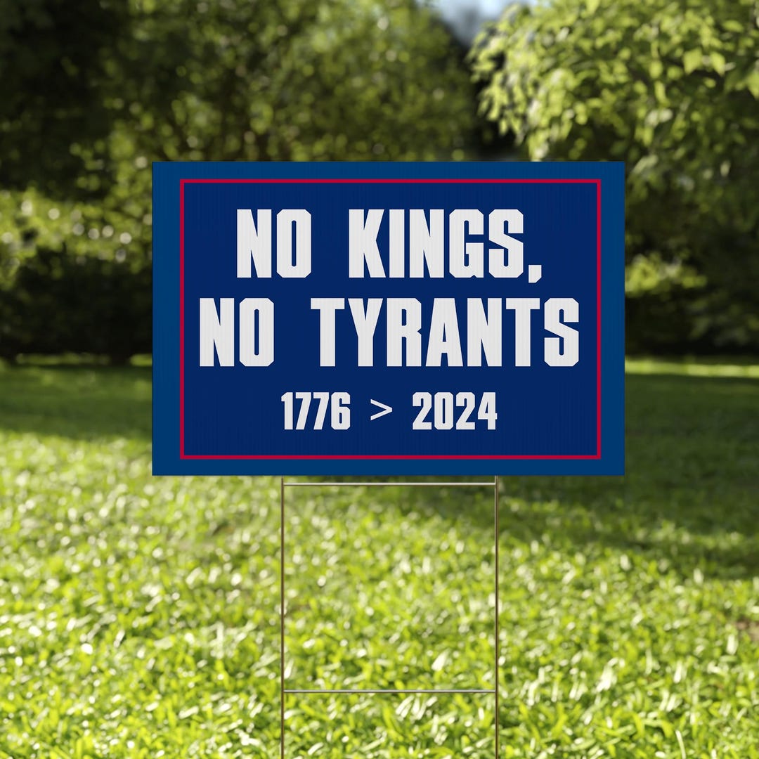 Pro Science Sign 1776 > 2024 – No Kings, No Tyrants Sign, Science Truth Reason Political ...