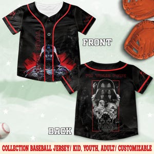 Darth Vader Star Wars Baseball Jersey, Galaxy’s Edge, Star Wars Day Trip Outfit for Men Women, Jedi Team Matching Baseball Jersey Tee NGPI19