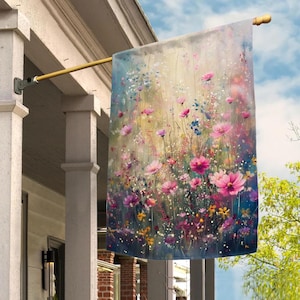 Subtle Floral Anti Trump Garden Flag, Feminist Gifts Anti MAGA Political Flag, F*ck Donald Trump Funny Democrat Liberal Outdoor Decor NGPW11