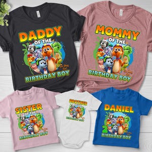 Cartoon Go Dog Go Birthday Shirt, Personalized Go Dog Go Family Shirt, Baby Go Dog Go Birthday Theme Party, Family Matching Shirt NFOP24