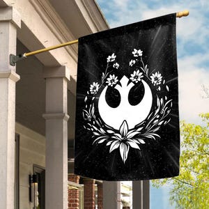 Rebel Alliance Star Wars Garden Flag, Resistance Yard Sign, Galaxy’s Edge Party Banner, Fan Gift Idea, Rebellion Outdoor Decor Sign NGPI04