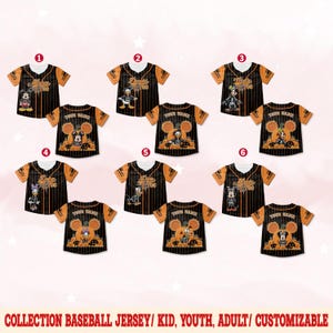 Custom Disney Mickey Halloween Collection Baseball, Personalized Baseball Team Jersey, Birthday Gift for Halloween Fans Family Party D2JF11