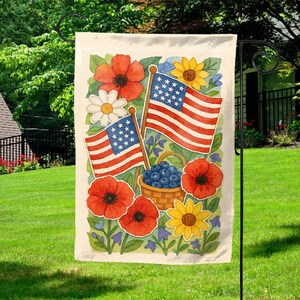 4th of July Independence Day Garden Flag, American Independence, 4th July Yard Decor, USA Porch Flag, Independence Day Garden Decor JCNO12