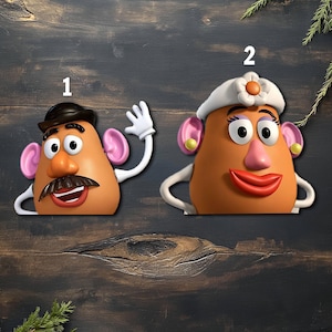 Disney Toy Story Mr And Mrs Potato Peekapoo Sticker, Waterproof for Water bottles, laptops, and more, Disney Stickers JCNU05