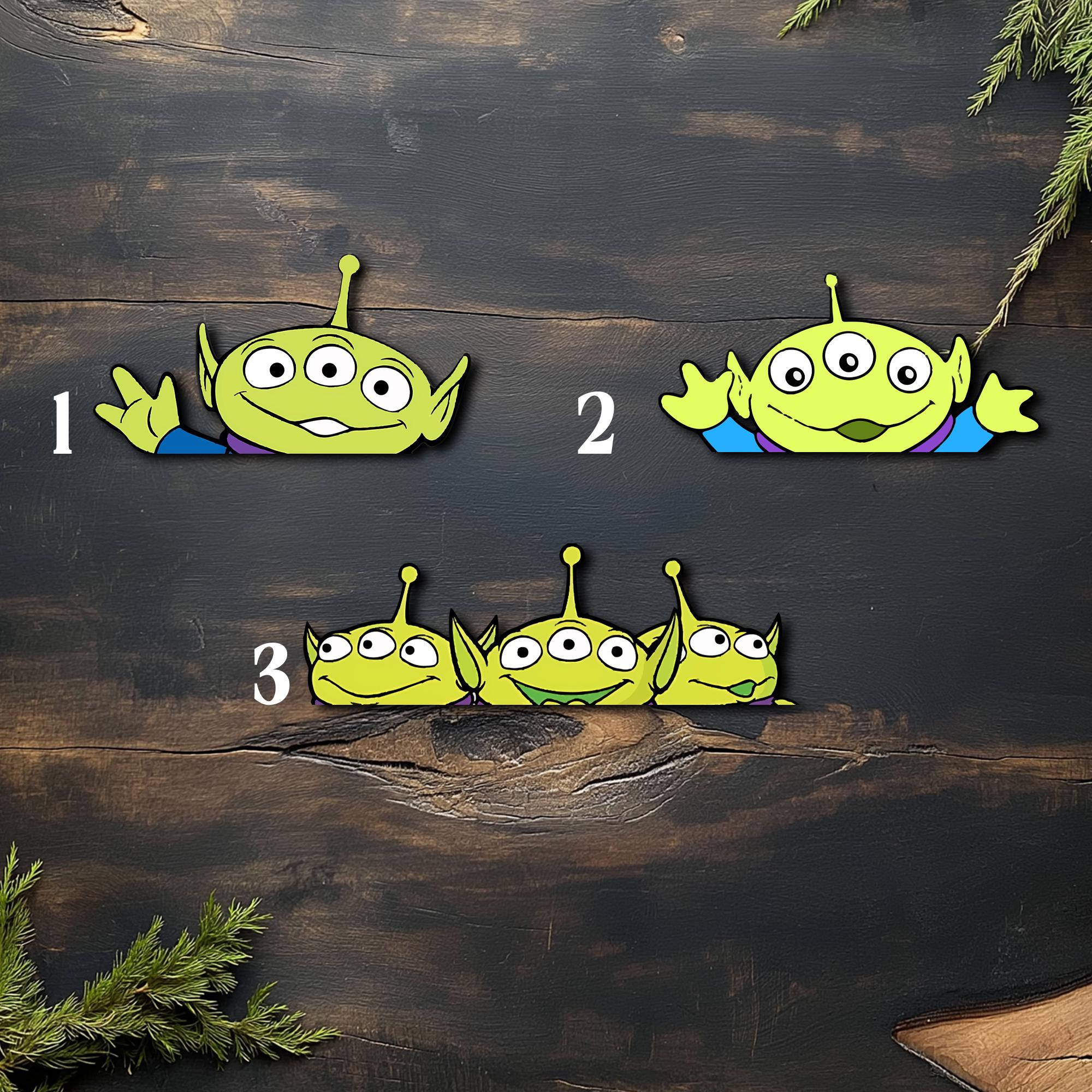 Disney Toy Story Aliens Peekapoo Sticker, Green Alien Waterproof for Water bottles, Alien Pack Sticker laptops Disney Stickers NGRL21