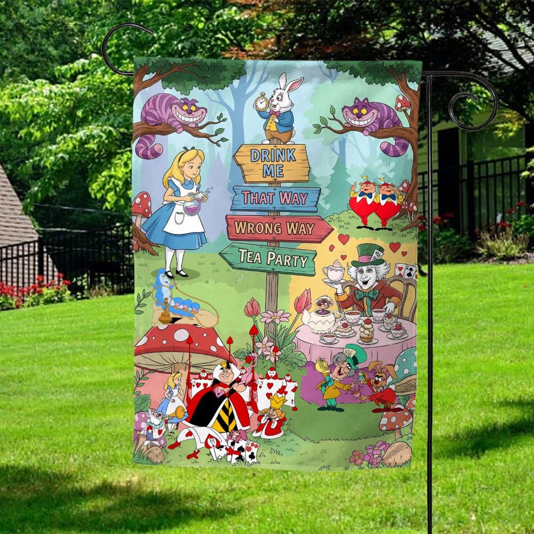 Disney's Alice in Wonderland Garden Flag, Unique Home and Garden Flag ...