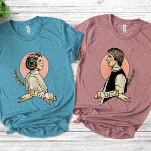 Disney Star Wars Couple Shirt, Princess Leia I Love You & Han Solo I Know T-shirt, Galaxy Wars Honeymoon, Disneyland Family Trip Tees DZL401