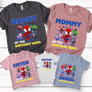 Custom Spidey Birthday Shirt, Spidey and His Amazing Friends Birthday, Spidey T-shirt, Toddler Birthday Tee, Superhero Birthday Shirt BXM427
