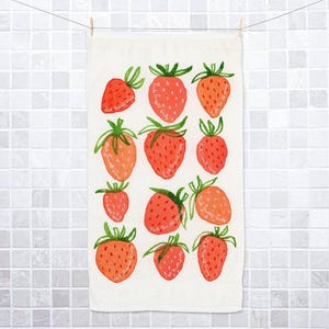 Subtle F*ck Trump Hand Towel, Strawberry Towel, Anti Trump Tea Towel, Political Home Decor, FDT, Democrat Mom Gift For Gardener D2HJ11