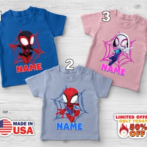 Custom Spider Birthday Matching Shirt, Spider Party Family Matching Shirt, Spidey Super Hero Birthday Shirt CYH409