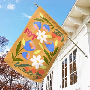 Subtle Anti Trump Protest Garden Flag, Anti Trump Gift, Subtle F*ck Trump Flower Flag, Democrat Feminist Flag, Political Protest Flag C1EF12