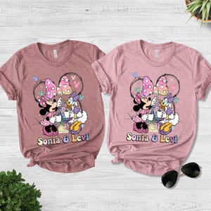 Custom Minnie Daisy Disneyland With My Bestie Shirt, Vintage WDW Disneyland Castle Best Friends Gift, Disneyworld Girls Trip Shirt NGNU05