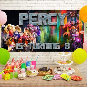 Transformers Birthday Party Backdrop, Transformers Birthday Banner, Custom Transformers Backdrop, Transformers Kids Birthday Decor D2FW01