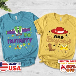 Disney Toy Story To Infinity And Beyond Shirt, Toy Story Buzz And Jessie Shirt, Disney Couple Shirt, Pixar Disney Matching Shirt C-21062305