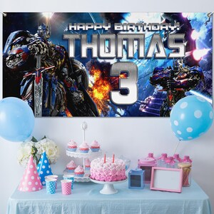 Transformers Birthday Party Backdrop,Transformers Birthday Banner,Custom Transformers Backdrop,Transformers Kids Birthday Decor D2F114