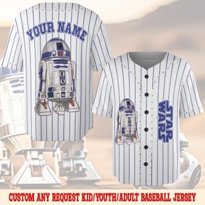 Personalize Star Wars Astromech Droid R2-D2 Custom Kids, Youth, Adult Disney Baseball Jersey Sports Cute Gifts For Fans Disney C1FQ08