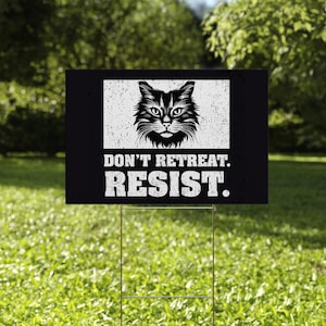 Resist Yard Sign - Resist Hate Lawn Sign, Anti-Trump Sign, Pro Women's Rights, Resist Racism, Resist Fascism Sign with Metal H-Stake BZDQ22