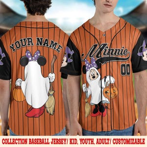 Custom Disney Mickey Halloween Collection Baseball, Personalized Baseball Team Jersey, Birthday Gift for Halloween Fans Family Party D2JK14