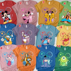Disney All Characters Watercolor Shirt, Mickey Friends Shirt, Toy Story, Star Wars, Disney Princess, Disneyland Family Matching Shirt NGNU10