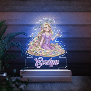 Custom Rapunzel Night Light, Disney Tangled Birthday Gifts, Disney Tangled Rapunzel Gifts, Disneyland Name Night Light C1HH24