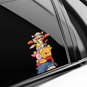 Disney Winnie the Pooh Peeker Sticker, Disney Pooh Peekaboo Vinyl Decal, Disney Characters Waterproof Sticker, Car & Laptop Sticker NGTF05