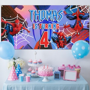 Spiderman Birthday Backdrop, Spiderman Birthday Party, Spiderman Party Decor,Spiderman Birthday Decoration,Spiderman Party Decoration D2F202