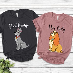 Disney Lady And The Tramp Couples Shirt, Disney Couple Valentine's Day Matching Tee, Disneyland Trip,Wedding Gift  N-03122206