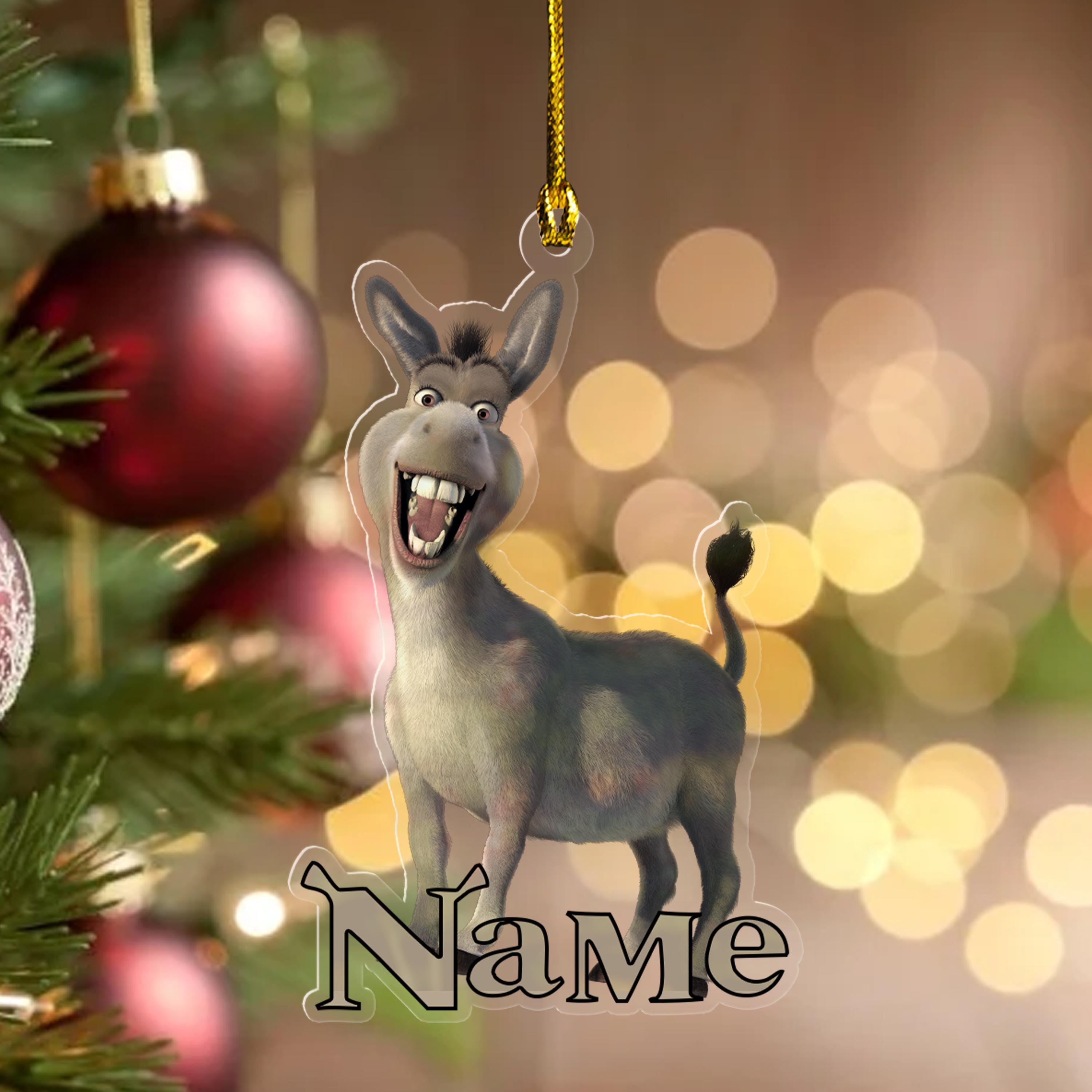 Discover Custom Shrek Group Ornament, Personalized Shrek Christmas Tree Decor, Shrek Princess Fiona Puss in Boss Donkey Characters Keepsake