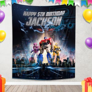Transformers Birthday Party Backdrop/Transformers Birthday Banner/Custom Transformers Backdrop/Transformers Kids Birthday Decor C1EE04