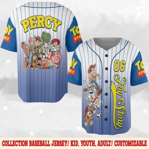 Custom Toy Story Baseball Jersey, Disney Toy Story Baseball Jersey, Disney Baseball Team Outfit, Toy Story Jersey Gift C1H331