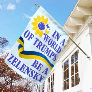 Zelensky Ukraine Flag, Zelenskyy Flag, Ukraine Flag, Ukraine Protest, Peace Flag, Anti-War, Anti Trump, Protest Flag, Democrat Flag C1EE34