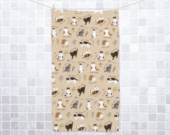 Subtle Anti Trump Cat Hand Towel, Anti Trump Tea Towel, Political Home Decor, FDT 4687, Democrat Gift, Home Accessory Humor C1GL01