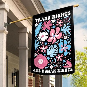 Trans Rights Are Human Rights Garden Flag/LGBTQIA+ Garden Flag/Transgender Civil Rights Flag/Trans Rights Garden Flag C1GV10